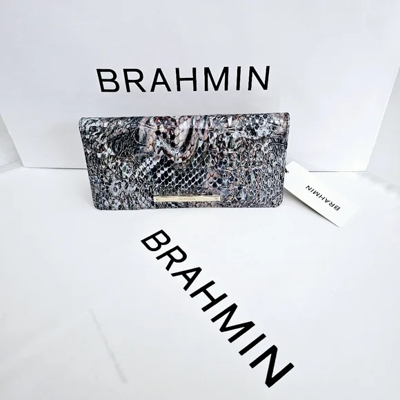 NWT Brahmin ICY PYTHON Ady Wallet